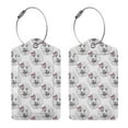 thumbnail image 3 of Pofeuu Poodle Dog Print Luggage Tags, Privacy Cover ID Label with Stainless Steel Loop and Address Card for Travel Bag Suitcase-4 PCS, 3 of 5