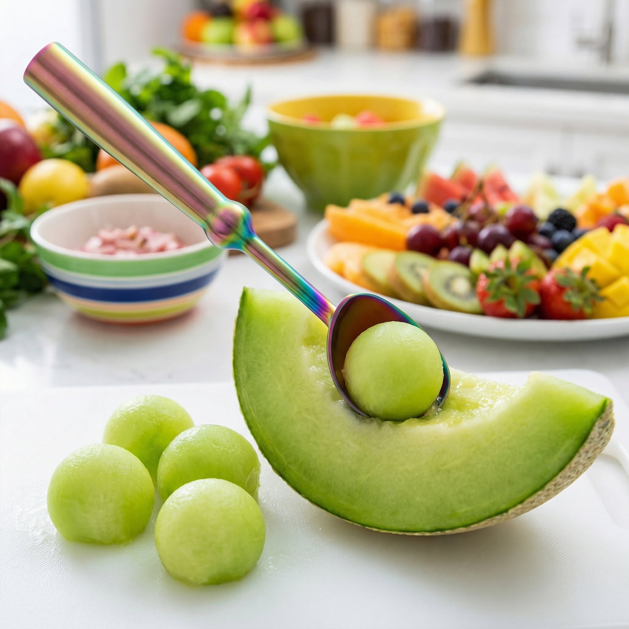 Unique Bargains Stainless Steel Ice Cream Scoop for Easy Release Multicolor