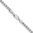 thumbnail image 2 of Diamond2Deal 14K White Gold 3.6mm Semi-Solid Round Box Chain Necklace for Women 30", 2 of 6