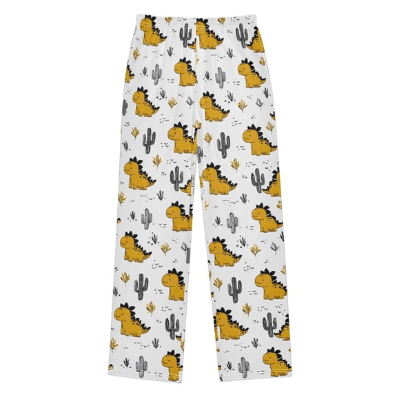 Cartoon Dinosaur Pajama Pants Soft and Lightweight Elastic Waistband Pajama Pants