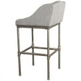 thumbnail image 5 of Home Square 30" Upholstered Bar Stool in Textured Silver and Gray - Set of 2, 5 of 6