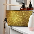 thumbnail image 7 of Gold Handbag Purse Tote Organizer Zipper Closure Cosmetic Pouch Bag For Travelling, 7 of 7