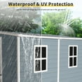 thumbnail image 5 of Outdoor Storage Shed, 8x4FT Resin Storage Sheds Outdoor with Floor, Lockable Door & Window, Waterproof Tool Sheds & Outdoor Storage for Garden, Backyard, Patio, Lawn, 5 of 7