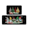 thumbnail image 5 of Vggrvlo Christmas Bath Rugs Mats Non Slip Extra Thick Chenille Runner Rugs Rubber Backing Machine Washable Kitchen Mats Rugs 2PCS for Kitchen, Floor, Office, Sink, Laundry, Black and Gray, 5 of 6