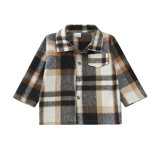 Gibobby Tirantes Para Camisa Niños Niñas Niños Invierno Manga Larga Cuadros Tops Camisa Abrigo Ropa Caliente Moda Outwear(Gris, 2-3 Años)