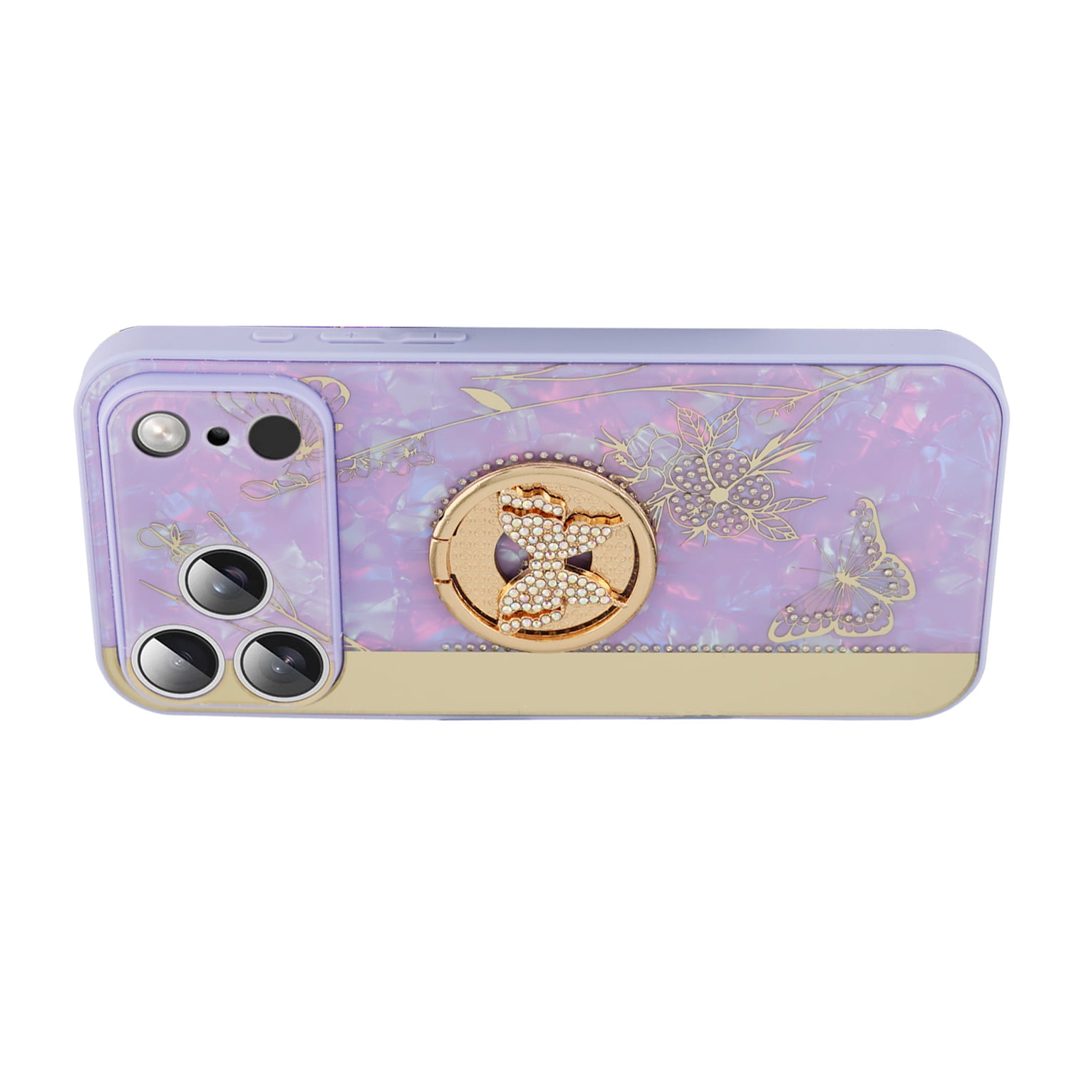 Bling Rhinestone Protective Case for iPhone 17 Pro Max - Light Purple