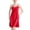 Red, variant on BESEW7 Summer Dresses for Women 2026, Satin V Neck Slim Fit Solid Color Casual Maxi Sundress, Soft Smooth Versatile Loungewear Black M
