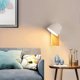 thumbnail image 2 of Aplique de pared LED Nirvana White con base de madera, ajustable, 6 W, luz blanca cálida 2700 K, foco de aluminio e interruptor para dormitorio, cama, cabecero, sala de estar., 2 of 5