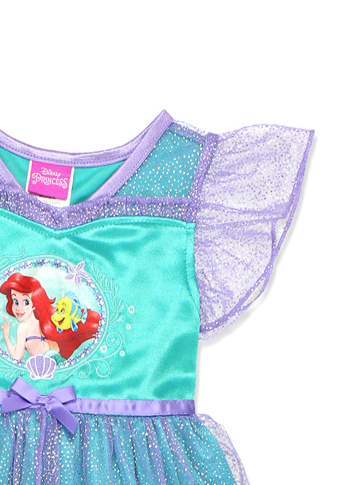 The Little Mermaid Ariel Toddler Girls Fantasy Gown Nightgown Pajamas 21LM165TGS - image 3 of 7