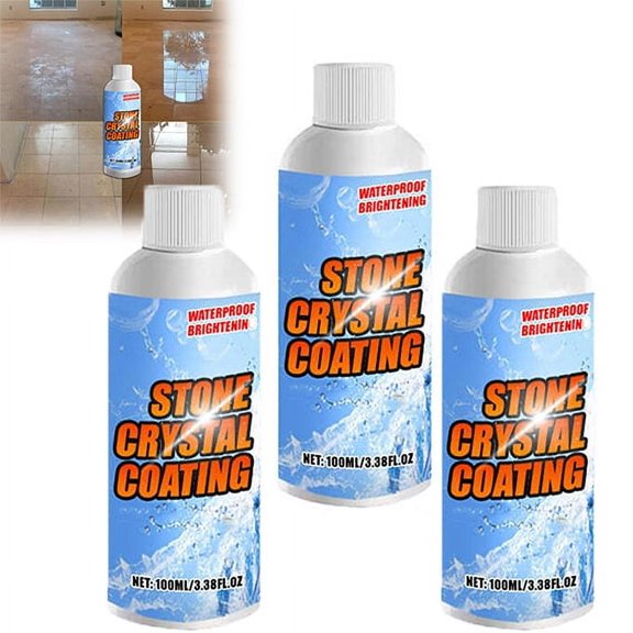 Stone Brighten Crystal-Plating Agent, Stone Crystal Plating Agent, Stone Stain Remover Cleaner, Marble Stain Remover & Polish, Effectively Brightens Ceramic and Stone Coatings