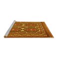 thumbnail image 2 of Ahgly Company Machine Washable Indoor Square Persian Yellow Traditional Area Rugs, 7' Square, 2 of 4