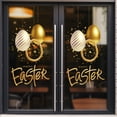 thumbnail image 4 of Easter Decorations Golden Egg Window Clings Static Stickers Spring Holiday Decoration for Mall Storefront Glass Door Home Display Reusable Removable Decals D, 35.7x11.7", 4 of 6