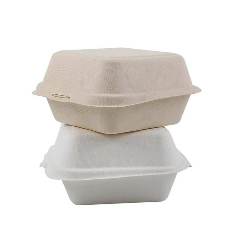 Cake Containers, Disposable Paper Pulp Lunch Box, Hamburger Box Bento Cake  Box Square Packing Box, Bakery Take Out Containers - Temu