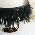 thumbnail image 5 of Efavormart 2PCS 39" Black Real Turkey Feather Trims With Satin Ribbon Tape For Wedding Decoration, 5 of 8