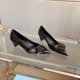 thumbnail image 2 of Pointed Toe Design Women Sandals Solid Outdooor Slip on Zapatos Mujer Spring Cover Heels Female Pumps Girls Shoes, 2 of 5
