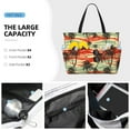 thumbnail image 3 of Xecao Colorful Hawaii Palms for versatile beach bag for women includes zipper pockets and waterproof material, ideal for vacations and adventures., 3 of 7