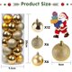 thumbnail image 2 of Christmas Tree Bauble, 24 Pieces Christmas Baubles,Shatterproof Plastic,Hanging Decoration,for Party Xmas Home Decorations (Gold), 2 of 4
