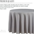 thumbnail image 5 of 90” Round Premium Tablecloth | Washable Polyester - Wrinkle Resistant | Silver, 5 of 5