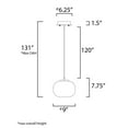 thumbnail image 3 of ET2 Lighting E25065-92BKGLD 7.5 in. Soji LED 2-Light Pendant - Black & Gold, 3 of 5