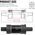 thumbnail image 2 of czcpp-Bike Bottom Bracket Mountain Bike Square-Taper Bottom Bracket Bicycles 68mm Replacement for Shimano Tourney TX800 Series, 2 of 4