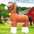 thumbnail image 1 of Decoración navideña inflable con forma de caballo de Clydesdale, 274 cm, de DomKom, 1 of 6