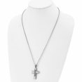 thumbnail image 4 of Stainless Steel Brushed And Polished With Black Cz Cross 24In Necklace (24 X 26.57) Made In China -Jewelry By Sweet Pea, 4 of 8