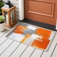 thumbnail image 5 of Burnt Orange Grey Area Rugs 2x3 for Living Room, Oil Painting Smear Modern Abstract Art Non Slip Washable Rug Runner, Low Pile Indoor Floor Carpet Mat Bathroom Rugs for Bedroom, Kids Room, 5 of 9