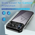 thumbnail image 6 of Htwon Slide Camera Lens Cover Protective Case for iPhone 14 Pro Max Magnetic Case with Built-in Screen Protector Shockproof Full Body Protective Cover, Black, 6 of 12