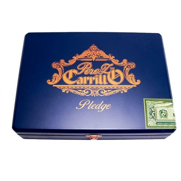 Perez Carrillo Pledge Sojourn Empty Wood Cigar Box 9.75" x 7.25" x 2"