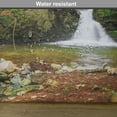 thumbnail image 6 of Ambesonne Scenery Place Mats Set of 4, Spring Waterfall Nature, Standard Size, Green and White, 6 of 6