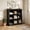 Black, variant on Homieasy 9 Cube Storage Organizer with Charging Station, 41'' Tall Wooden Cube Bookcase for Living Room, Bedroom, Brown Oak