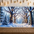 thumbnail image 5 of Snow-covered Branches Winter Banner Fairy Lights Christmas Banner Winter Forest Blue Tone Snowy Tree Banner for Christmas Party Winter Celebration New Year Eve, 5 of 9