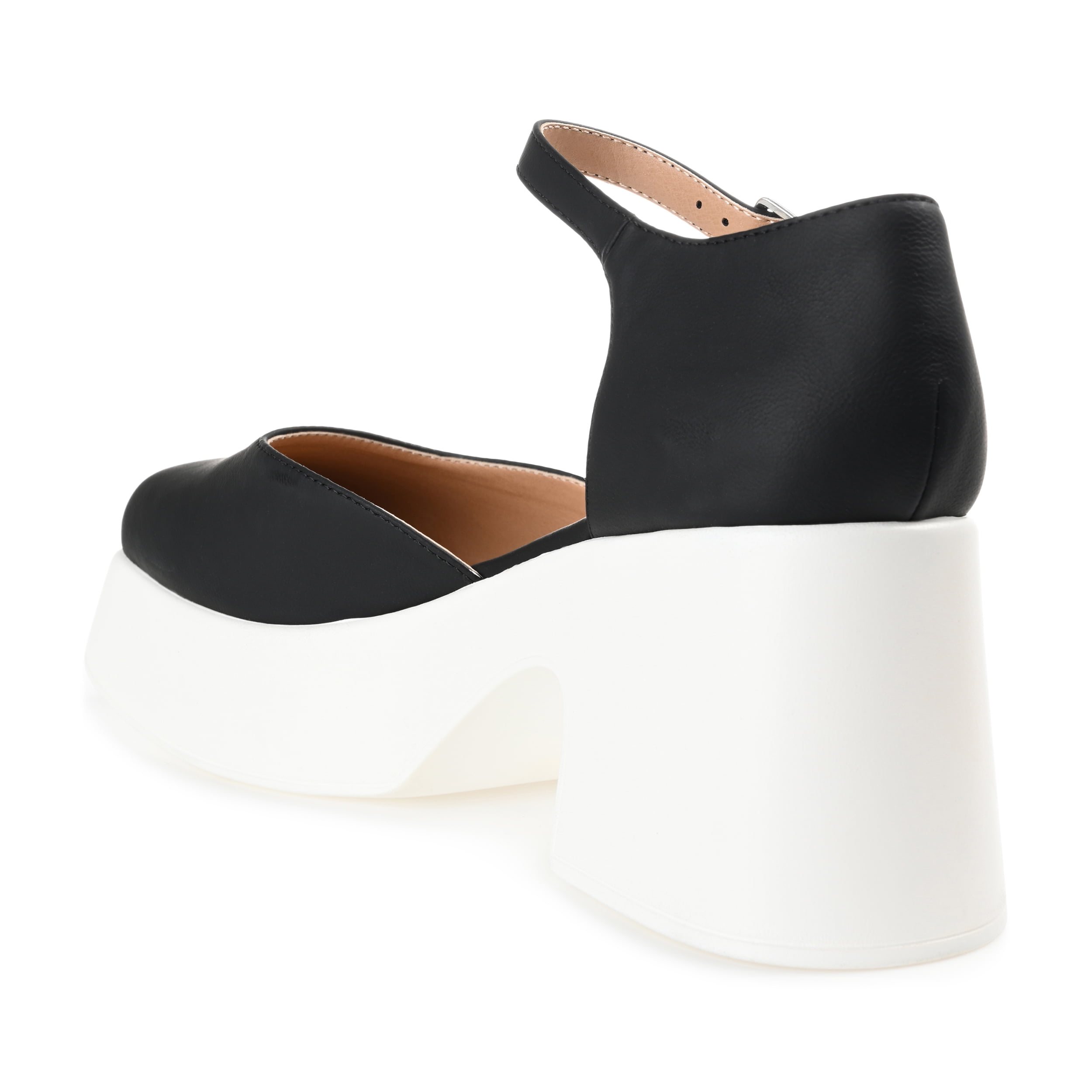 Journee Womens Lizaa Square Toe Ankle Strap Sporty Platform