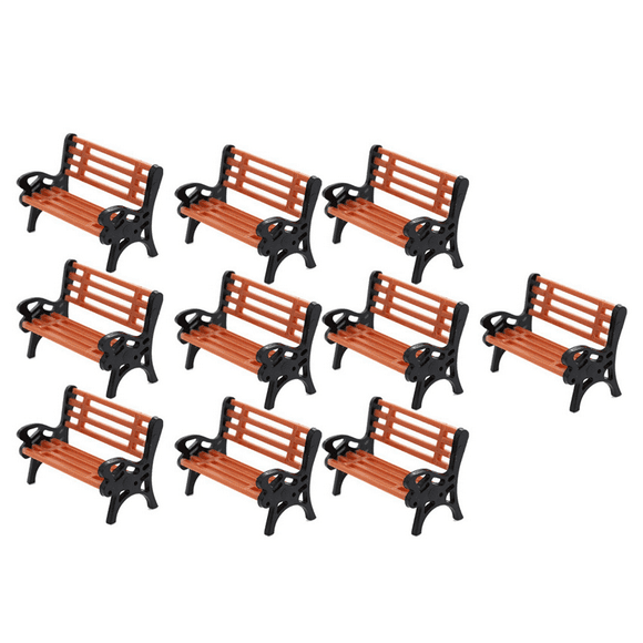 30Pcs Model Train HO N O Scale 1:150 Bench Chair Model Settee Street Park Layout Plastic Crafts,Garden/Railway Layout