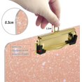 thumbnail image 4 of 12.5"x9" Pink Gold Glitter Clipboards, Standard A4 Letter Size Nursing Clipboard with Low Profile Metal Clip Decorative Clip Board for Office Supplies,Gold, 4 of 7