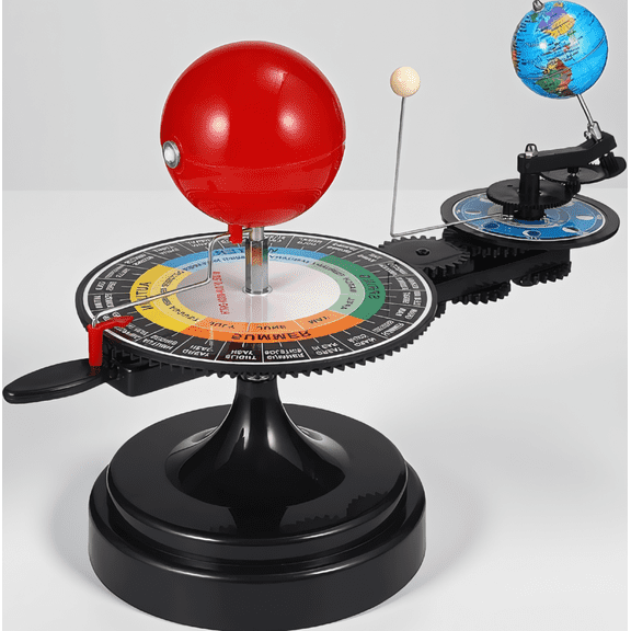 1 Set Sun Earth Moon Orbital Model Kit, Science Astronomy Teaching Planetarium with Seasonal Plate, Demonstrates Seasons and Eclipses