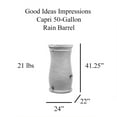 thumbnail image 2 of Good Ideas Impressions 50 Gallon Capri Rain Saver Barrel, 2 Spigots, Sandstone, 2 of 5