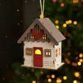 thumbnail image 3 of Christmas Cabin Ornaments Christmas Decorations Luminous Wooden Cabin LED Wooden Christmas Cabin Desktop Ornaments, 3 of 6