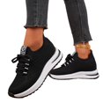 thumbnail image 5 of Willtoo Women's Mesh Knit Wedge Sneakers Lightweight Breathable Round Toe Non-Slip Standing All Day Tennis Walking Orthopedic Shoes for Work Commuting Leisure Daily, 5 of 6