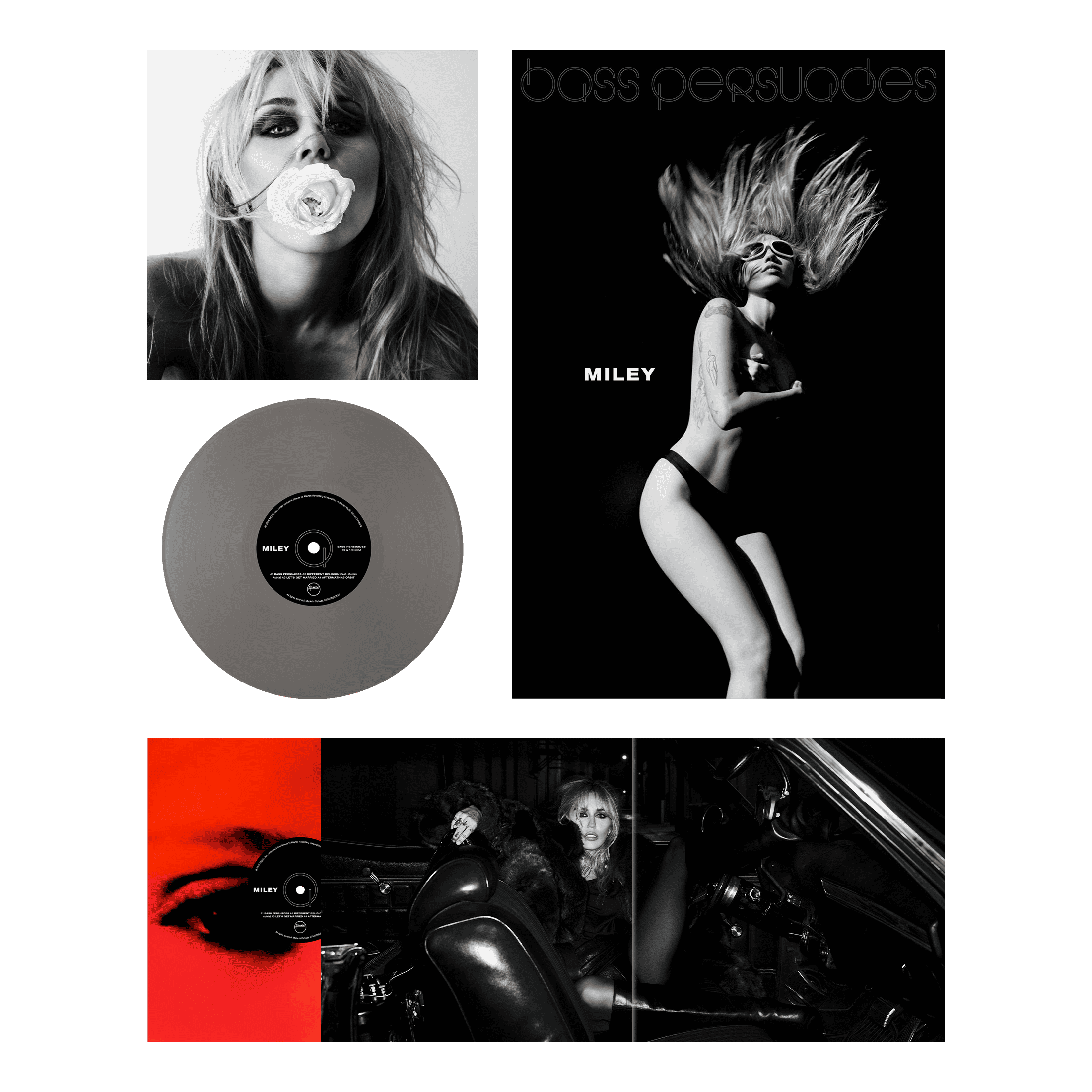 Miley - Bass Persuades (Walmart Exclusive) - Silver Vinyl with exclusive poster inside