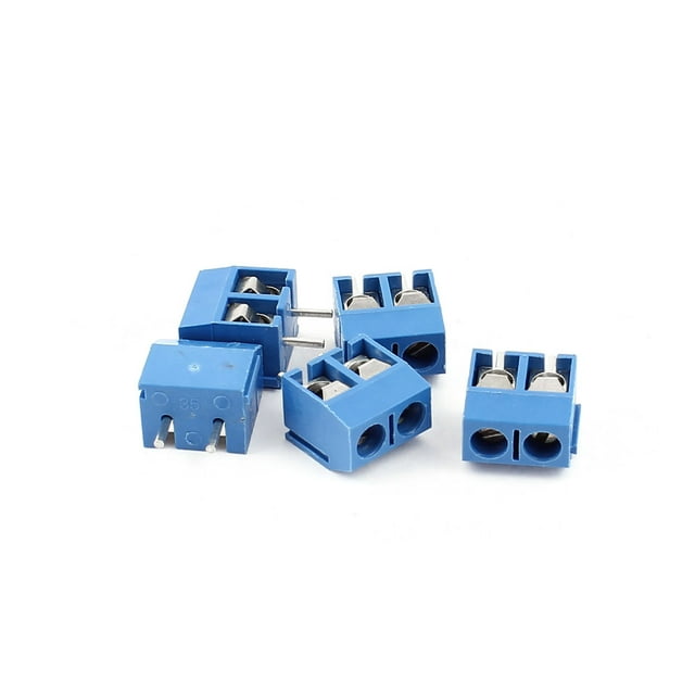 5 piezas 5.08mm 2 polos en bloque de terminal de montaje en panel PCB