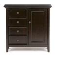 thumbnail image 4 of Simpli Home Amherst Solid Wood 37-inch-Wide Transitional Medium Storage Cabinet in Hickory Brown, 4 of 10