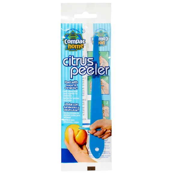 Compac Home Citrus Peeler Rapid Peel Oranges, Grapefruits, Lemons, Plastic Safety Blade, Keep Hands Clean, 1 Count