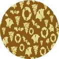 thumbnail image 1 of Ahgly Company Indoor Round Patterned Mahogany Brown Area Rugs, 8' Round, 1 of 6