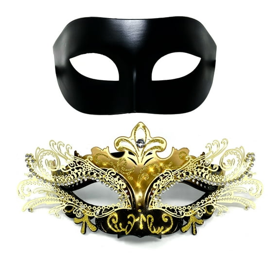 Couple Masquerade Masks Men Women Venetian Mardi Gras Mask For Halloween Cosplay Costume Wedding Party