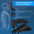 thumbnail image 5 of [US IN STOCK] Gaming Chair with Pocket Spring Cushion, Ergonomic Computer Chair High Back, Reclining Game Chair Pu Leather 400LBS, 5 of 7