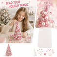 thumbnail image 2 of Diy Beaded Christmas Tree Kit with Assorted Pink Pearls, Complete Craft Set for Holiday Table Decoration, 2 of 4