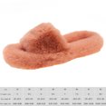 thumbnail image 2 of Zapatillas de mujer mullidas y peludas con forro de piel sintética zapatos deslizantes con punta abierta zapatillas de regalo, 2 of 6