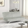 thumbnail image 4 of Furniture of America Chrisle Convertible Chenille Futon Sofa Bed, Light Gray, 4 of 5