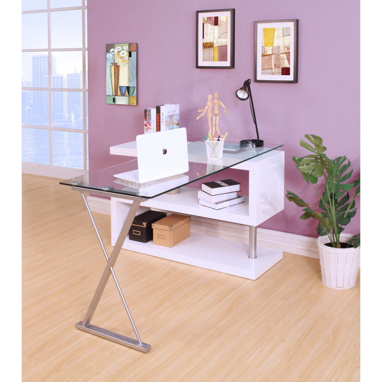 ACME Buck Office Desk, Multiple Colors